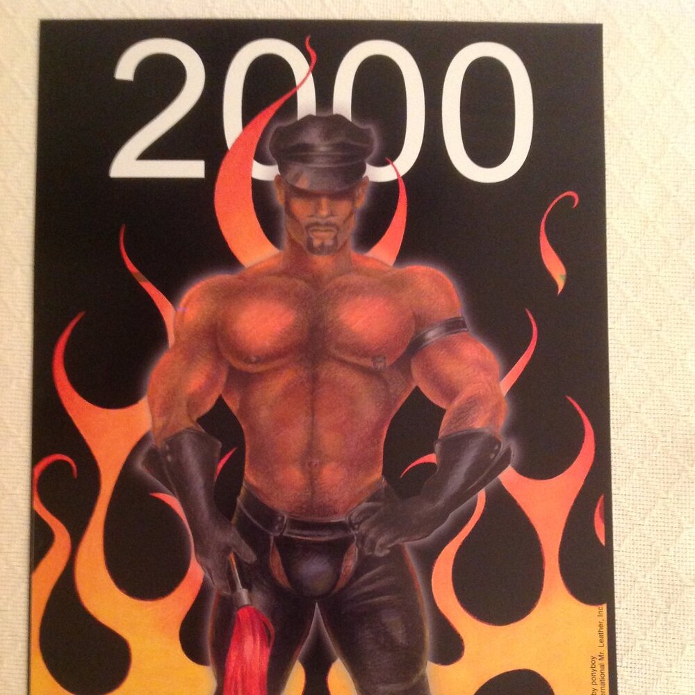 Original International Mr. Leather Poster for 2000 IML Chicago, Art by Ponyboy
